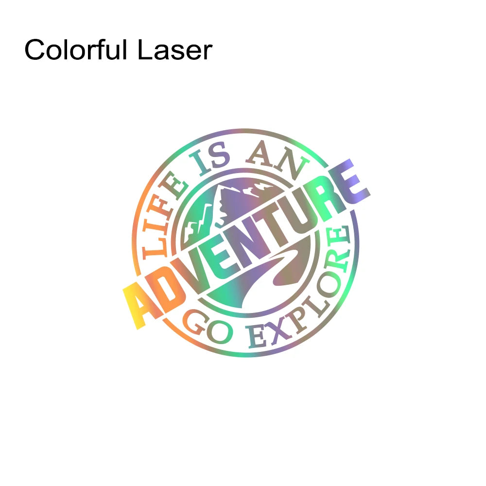 NEW LASER DESIGN ! Life Is An Adventure Auto Decal