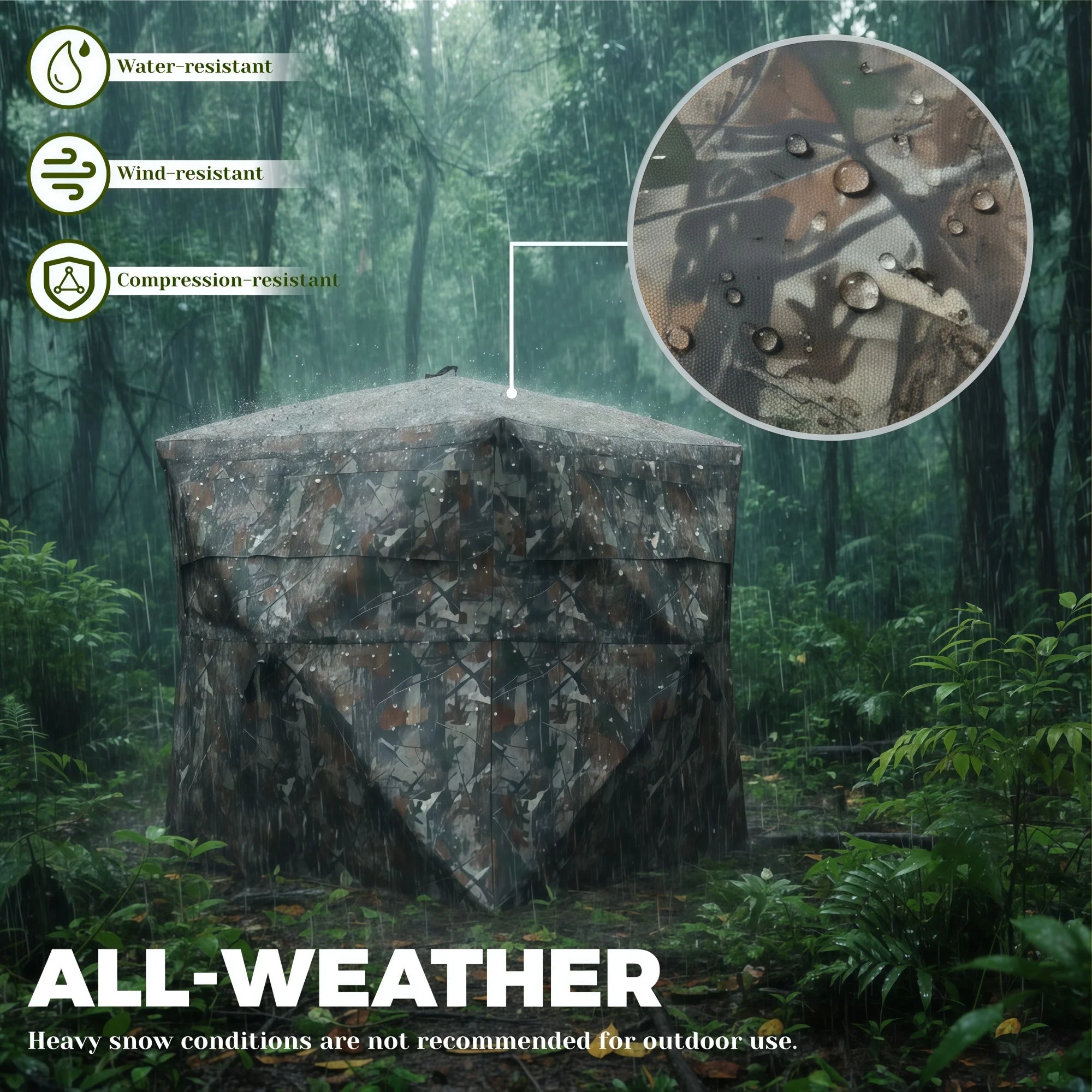 Weekend Warrior Hunting Blind with Storage for Deer Turkey Duck Archery Season