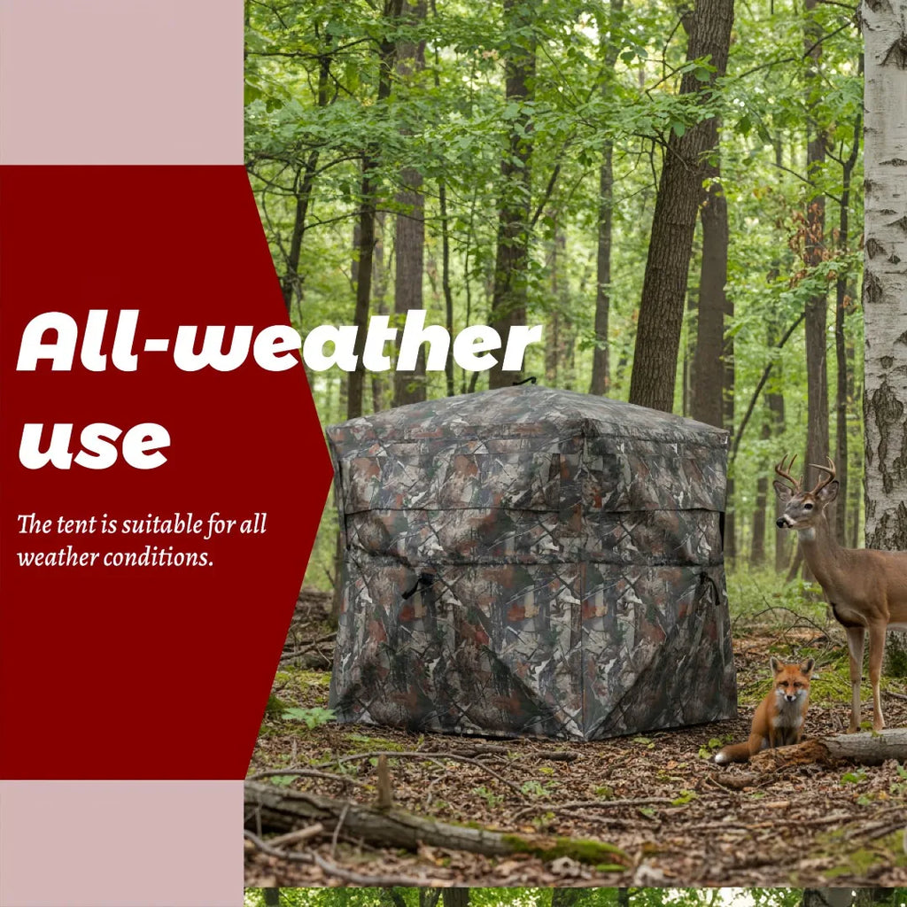 Rugged Pop-Up Hunting Blind Easy Setup /with Storage for Deer Turkey Duck Archery Season