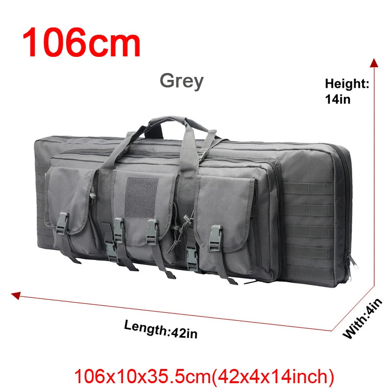 The Sniper Man -Length=32 38 42 48 inch Tactical Double Rifle Case Rifle Bag Sniper Gun Case Backpack