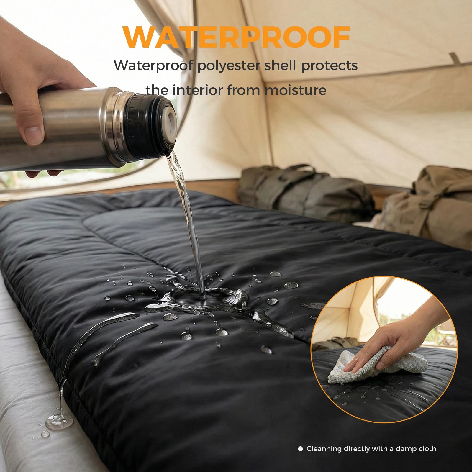 Couples/ Double Sleeping Bag for Adults with Pillow Lightweight 3 Season Comfort