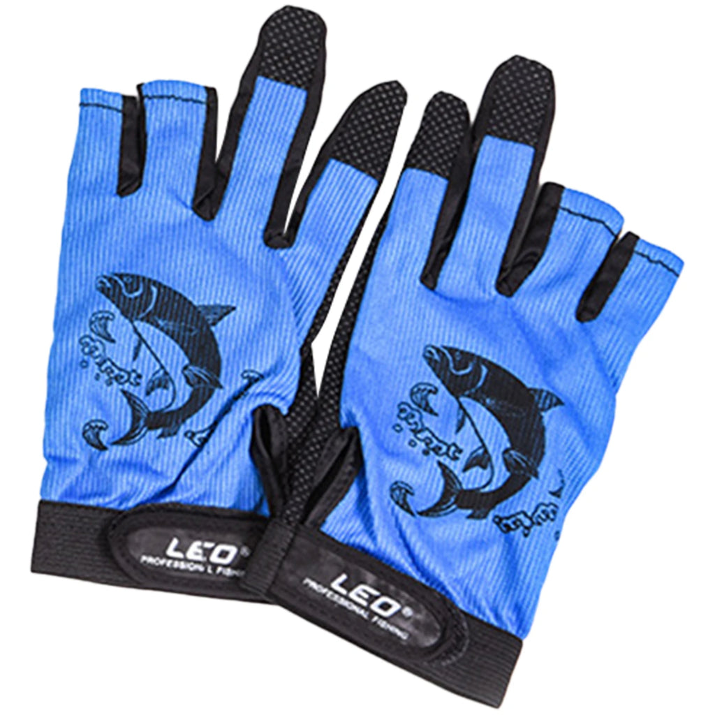 Quick Dry With Three Fingers Exposed Lightweight Angling Gloves For Men /Women