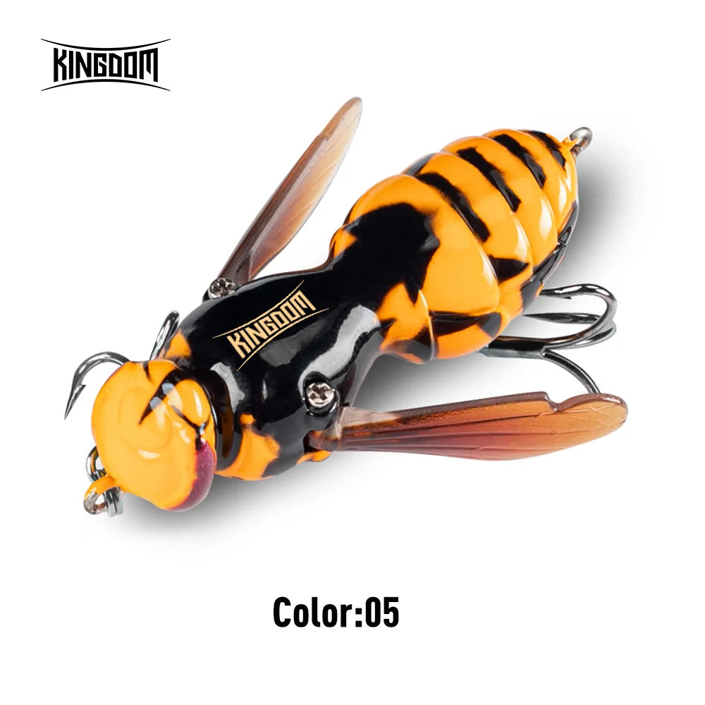Kingdom Wasp Crawl Bait / Floating Insect Bionic Hard Baits For Bass Fishing