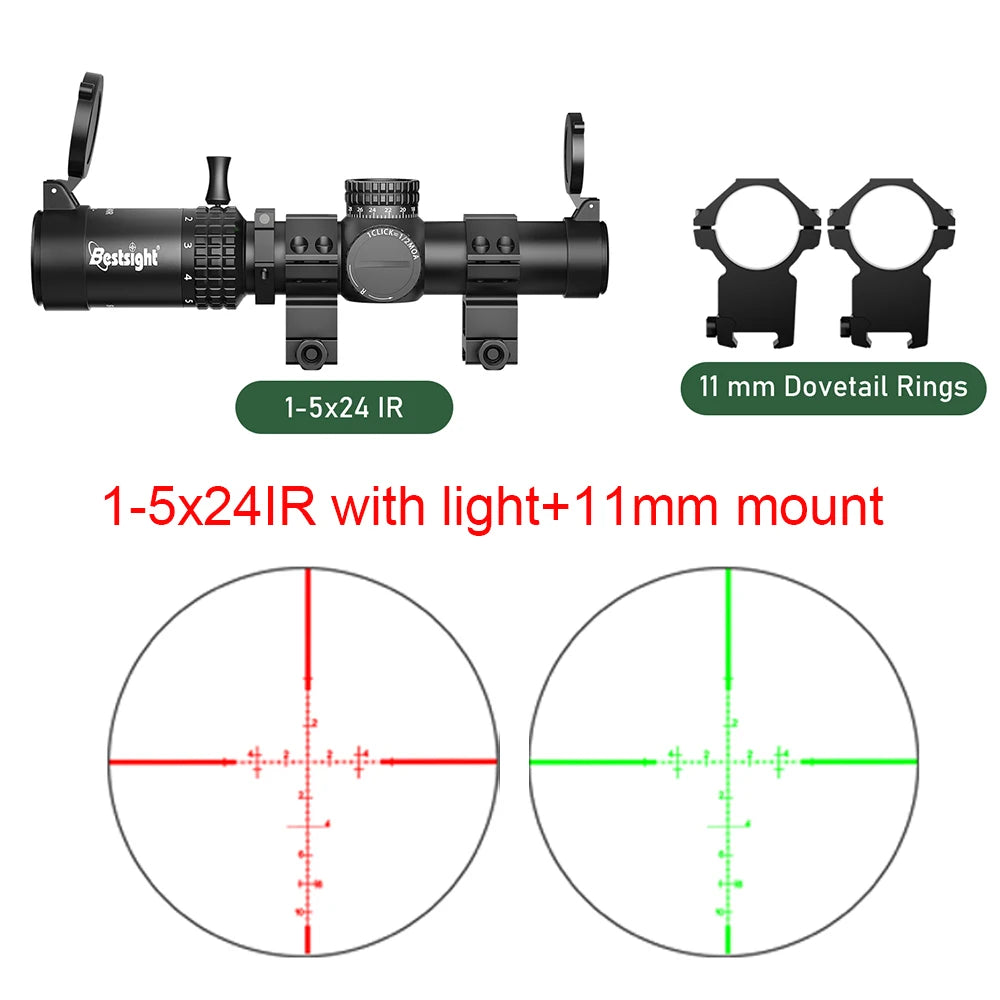 1-5x24 SFP LPVO Hunting Scope Tactical Optics Scope w/light