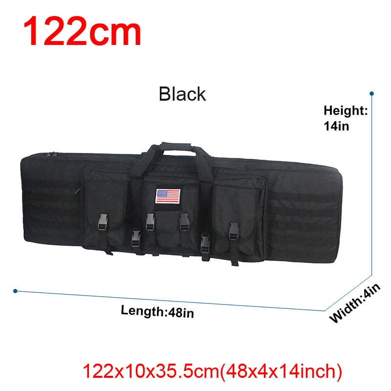 The Sniper Man -Length=32 38 42 48 inch Tactical Double Rifle Case Rifle Bag Sniper Gun Case Backpack
