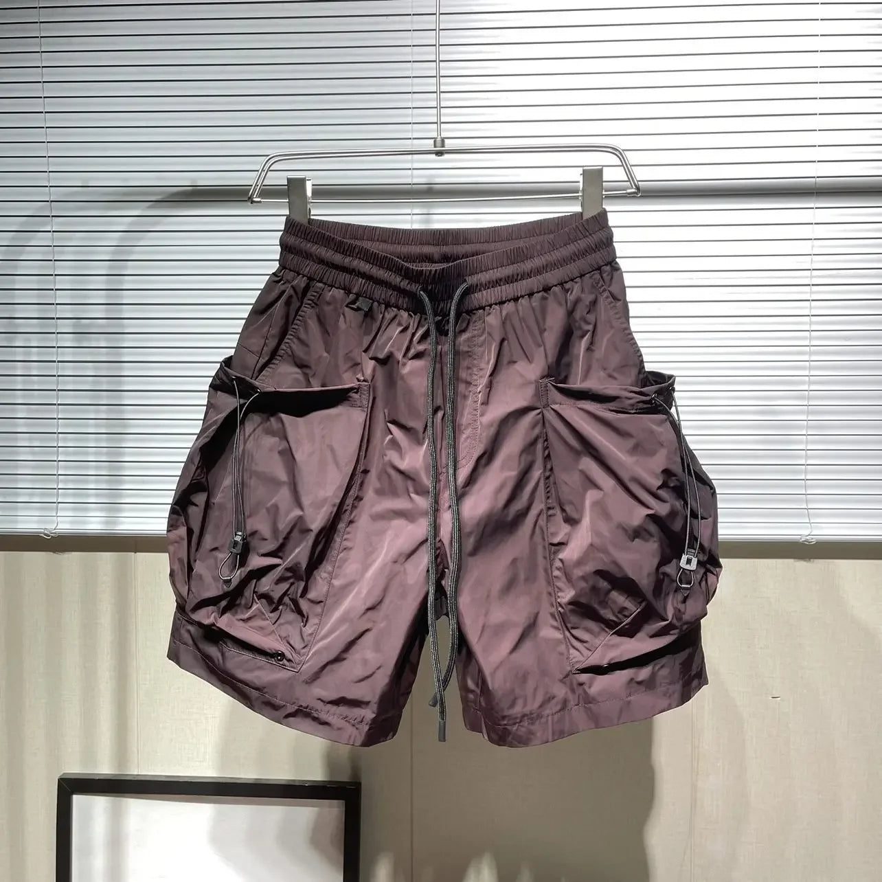 Men Shorts Summer /Cool Feeling Quick Dry Wide Leg /Functional Wind Large Pockets Trendy Men  Shorts