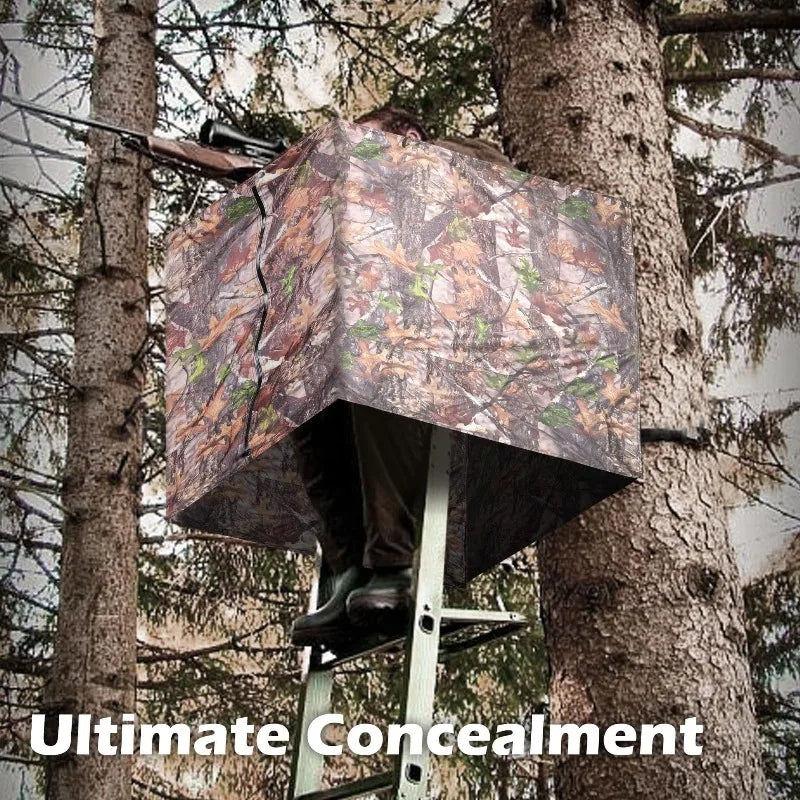Wrap -Up Waterproof Hunting Camouflage Blind Cover Realistic Leaf Camo Tree Stand Blind