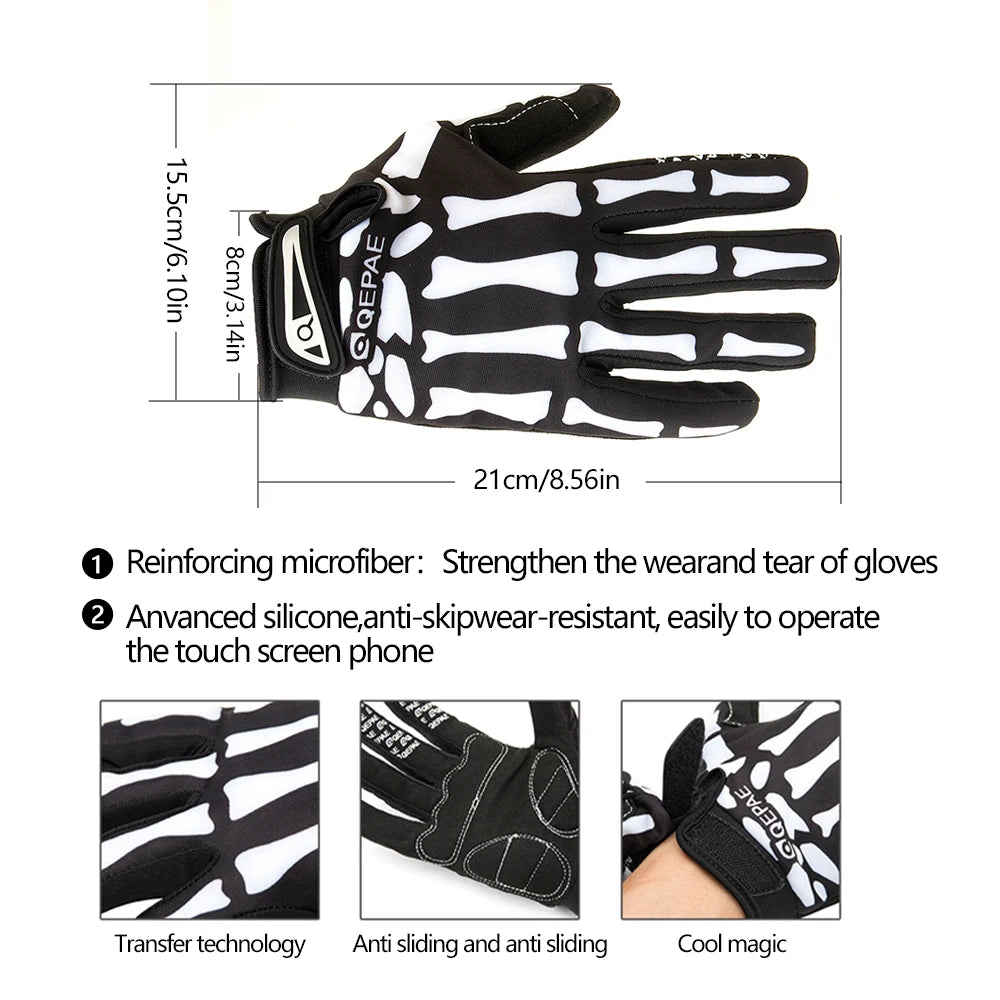 Color Choice Full Finger Ghost Skeleton Gloves for the Unique Hunter Assassin in the woods!