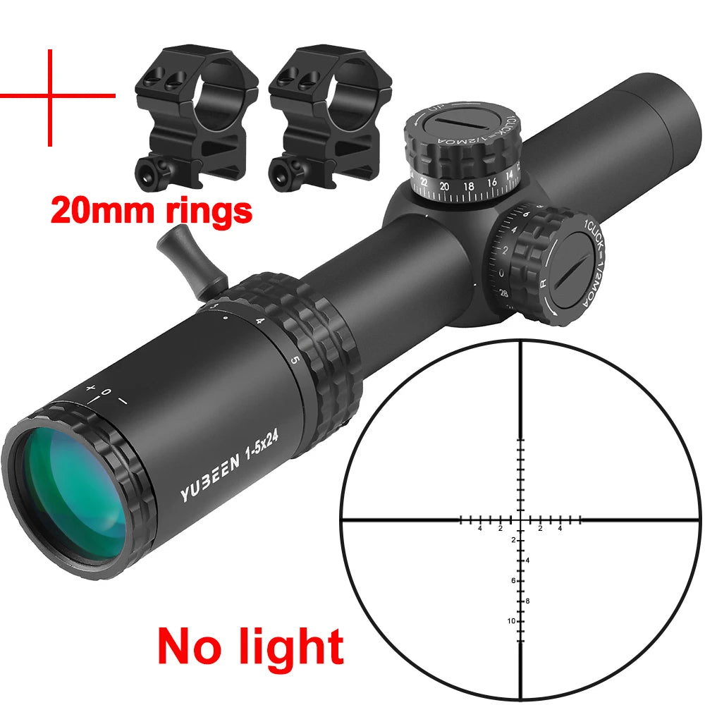 1-5x24 SFP LPVO Hunting Scope Tactical Optics Scope w/light