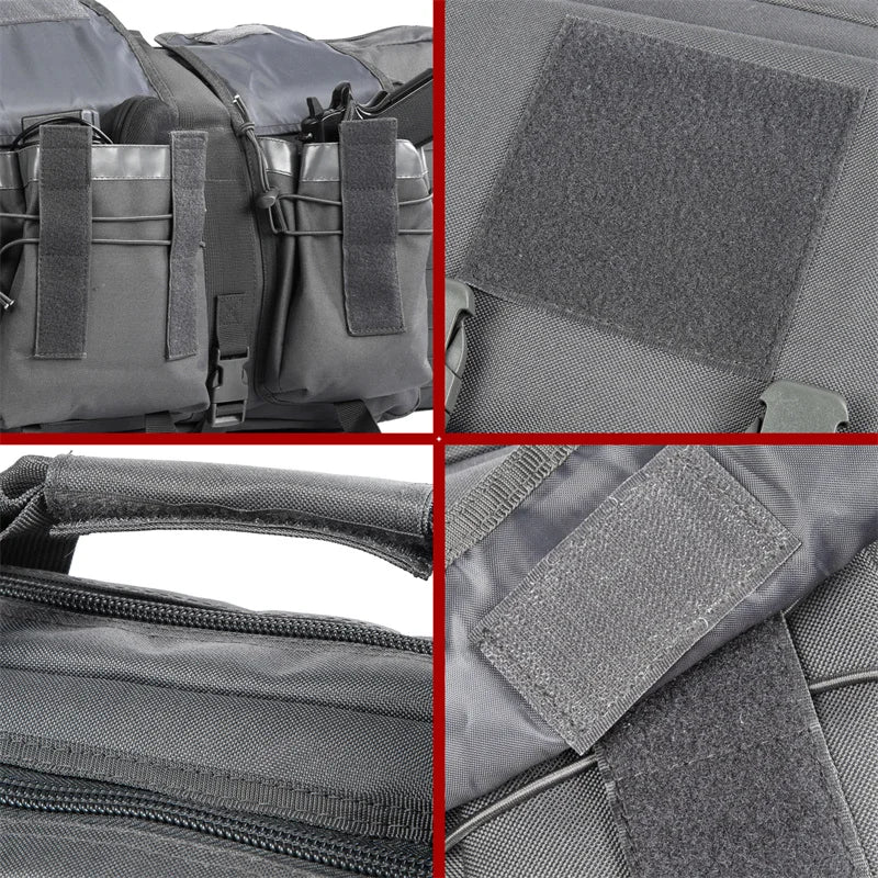 The Sniper Man -Length=32 38 42 48 inch Tactical Double Rifle Case Rifle Bag Sniper Gun Case Backpack