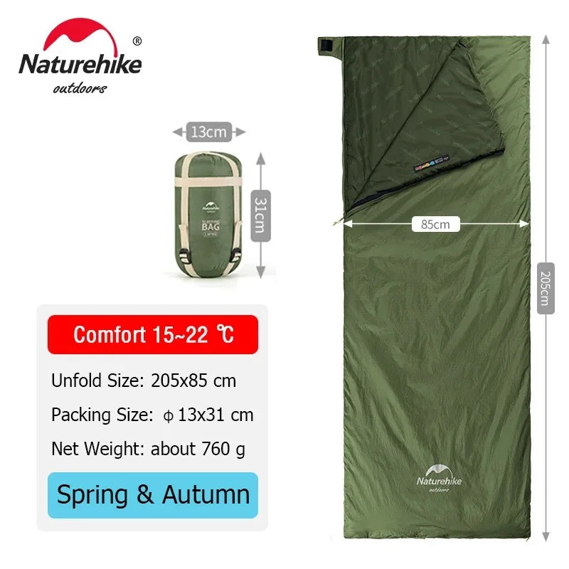 Crash Out Sleeping Bag Ultralight 2 Seasons Spring /Summer Chose Blue/Brown Color Stock Items