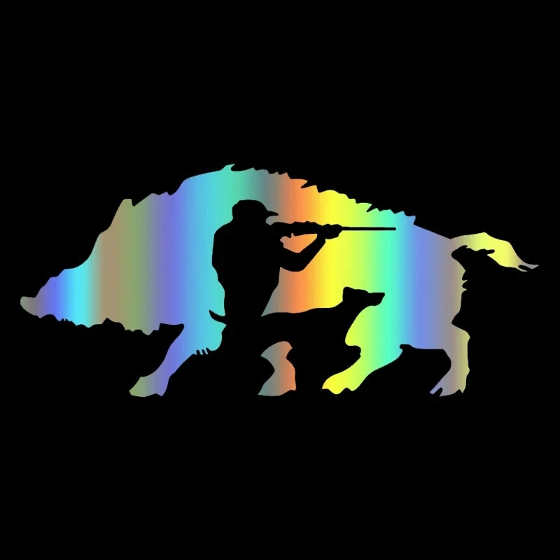 Hog Hunter Vinyl Decal Car Sticker Hunting Boar Waterproof on Truck /UtV/Jeep