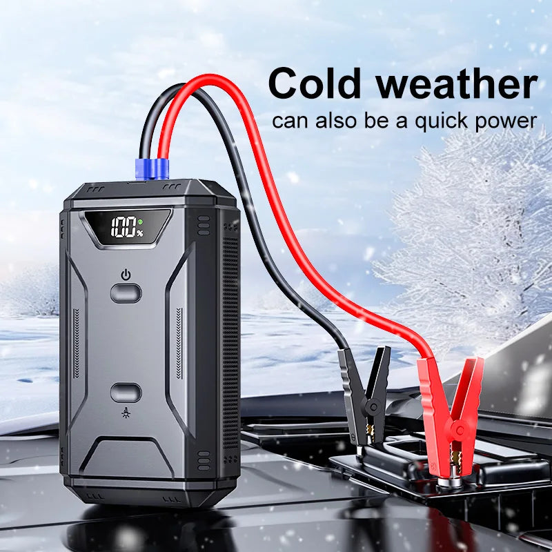 AUTO Battery Jump Starter Digital Display Portable  26800mAh  Emergency Battery Booster