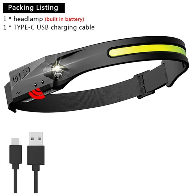 Timberline SportingCo  Pack ! -Sensor Headlamp LED Rechargeable Headlight 5 Lighting Modes