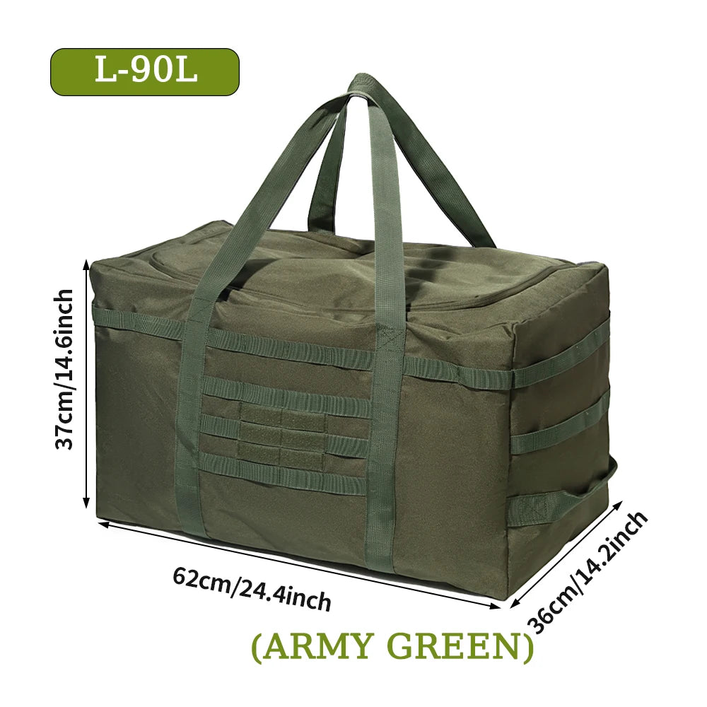 Large Duffle Bag (60L/90L Capacity Optional) - For Gear, Camping Storage, Travel Sports Equipment