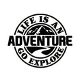 NEW LASER DESIGN ! Life Is An Adventure Auto Decal