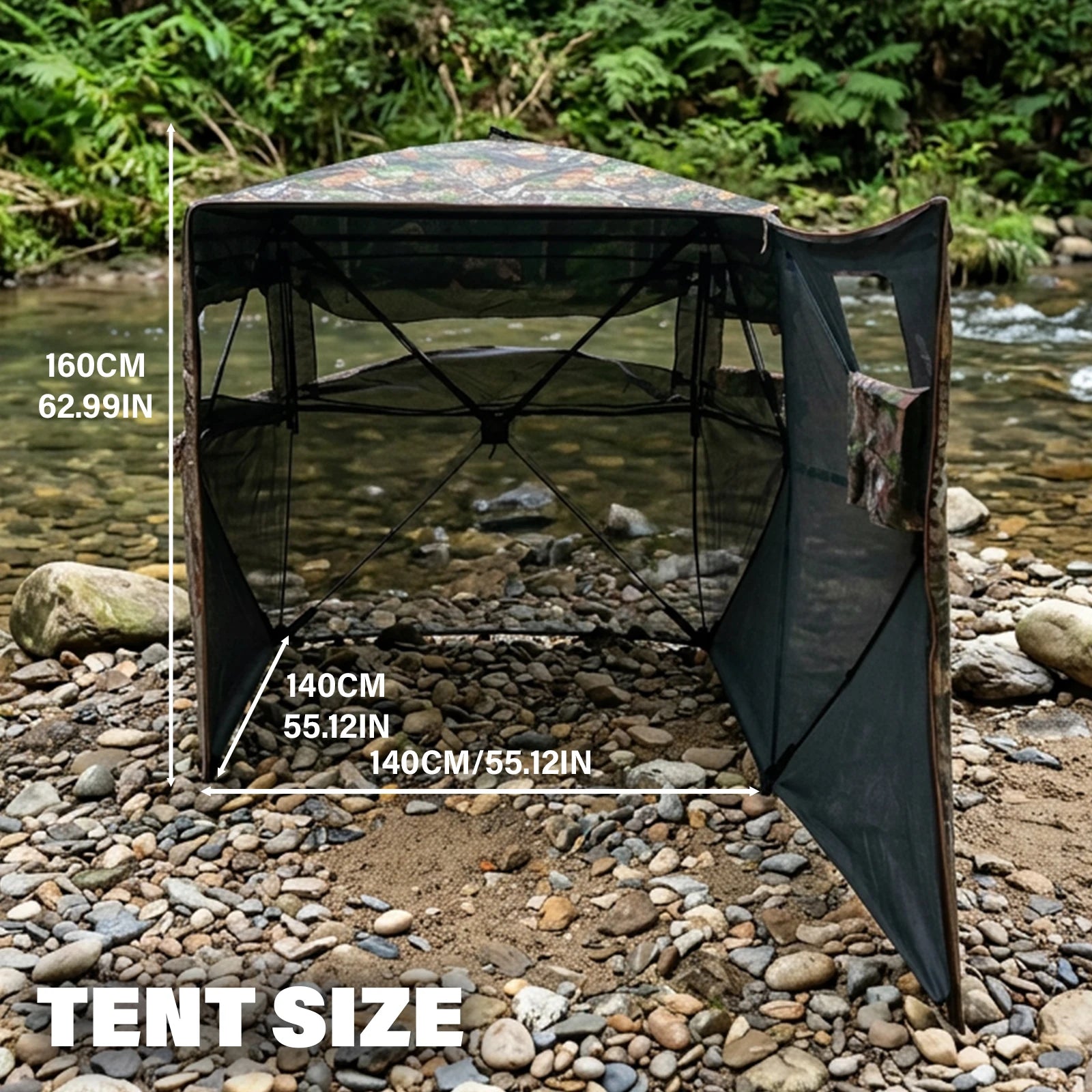 Swing Wide- Pop-Up Hunting Blind Easy Setup /Ground Shelter /Outdoor Blind with Storage for Deer /Turkey /Duck /Archery Season