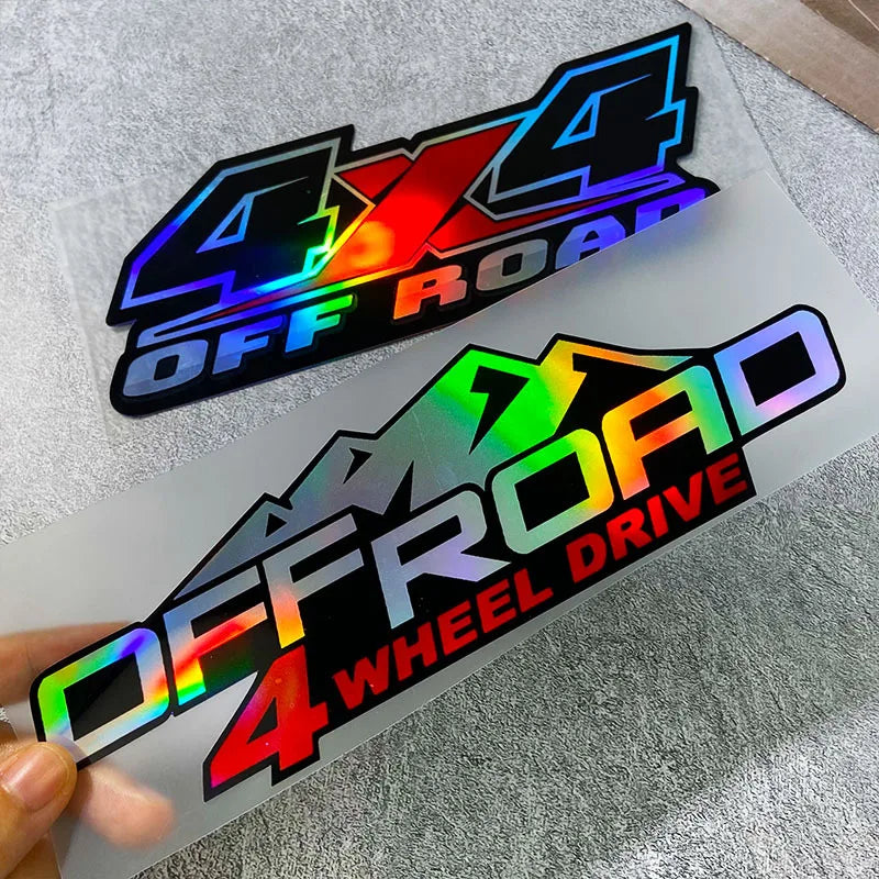 All New Laser Rainbow 4x4 off-road vehicle - Waterproof vinyl stickers, with neon light affects