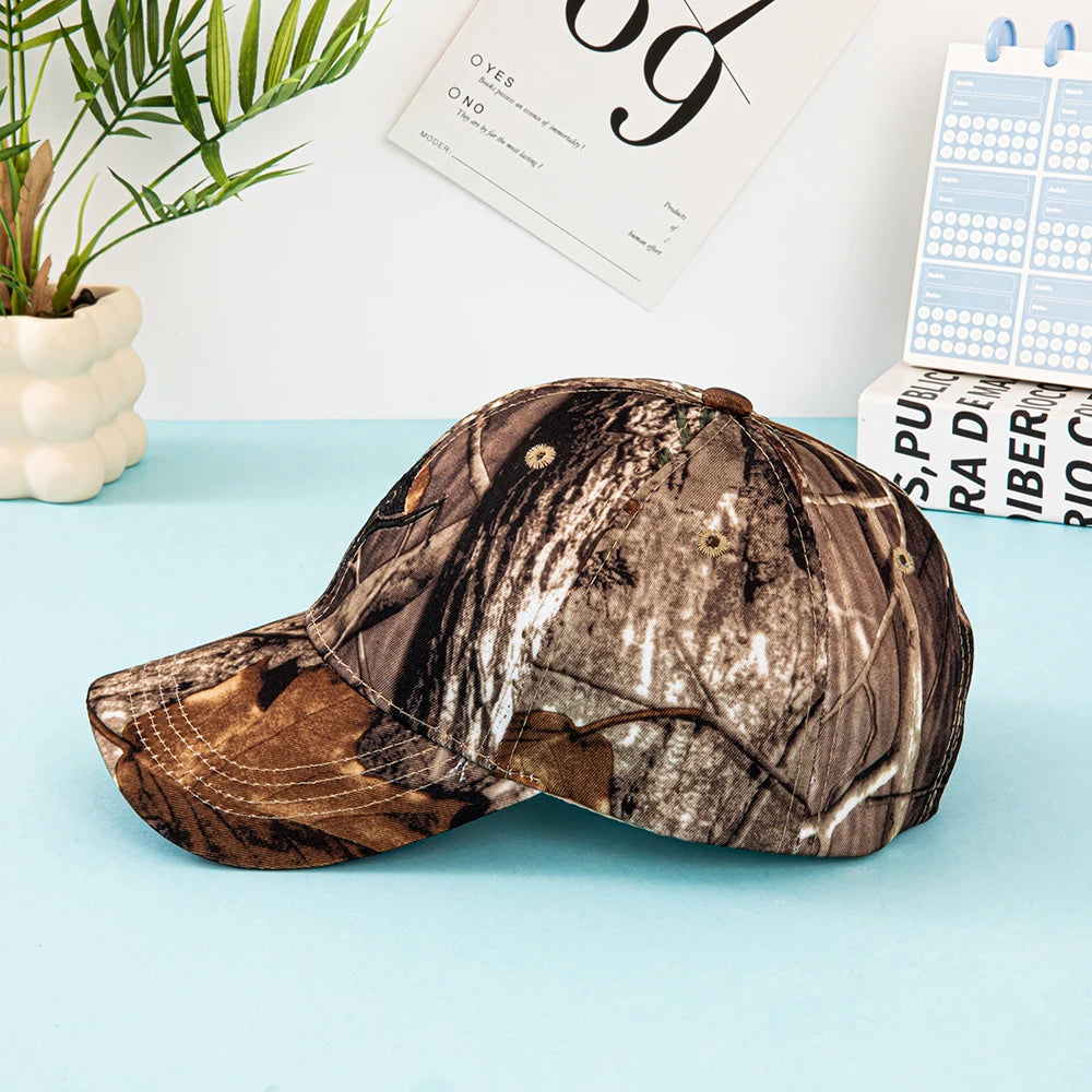 Super Deal! outdoor baseball style caps,black/brown camouflage