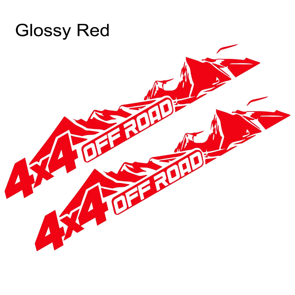 New ! 4x4 Off Road 2 Piece Set Stickers Waterproof /Self-adhesive Decals