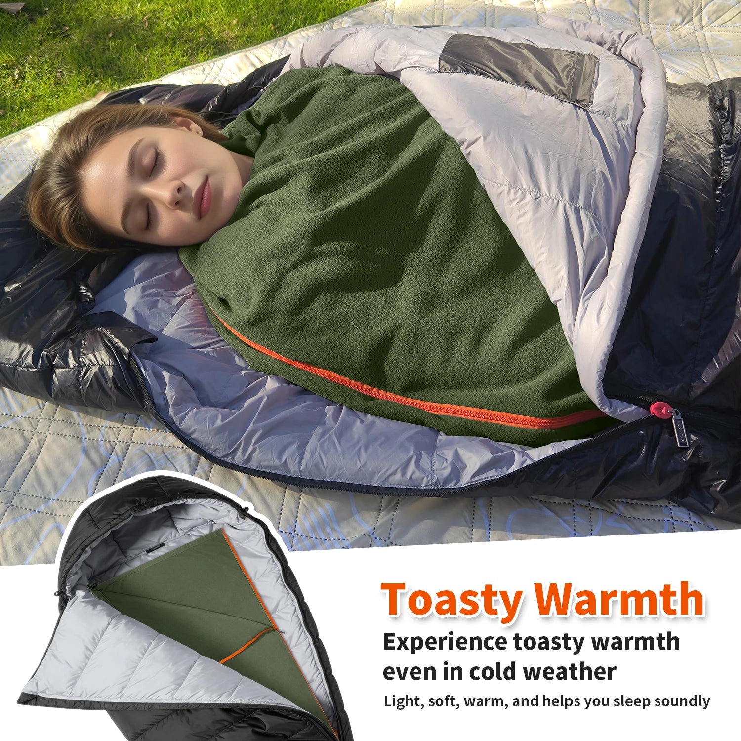 Warm/Fleece Sleeping Bag Liner Lightweight / Blanket Liner