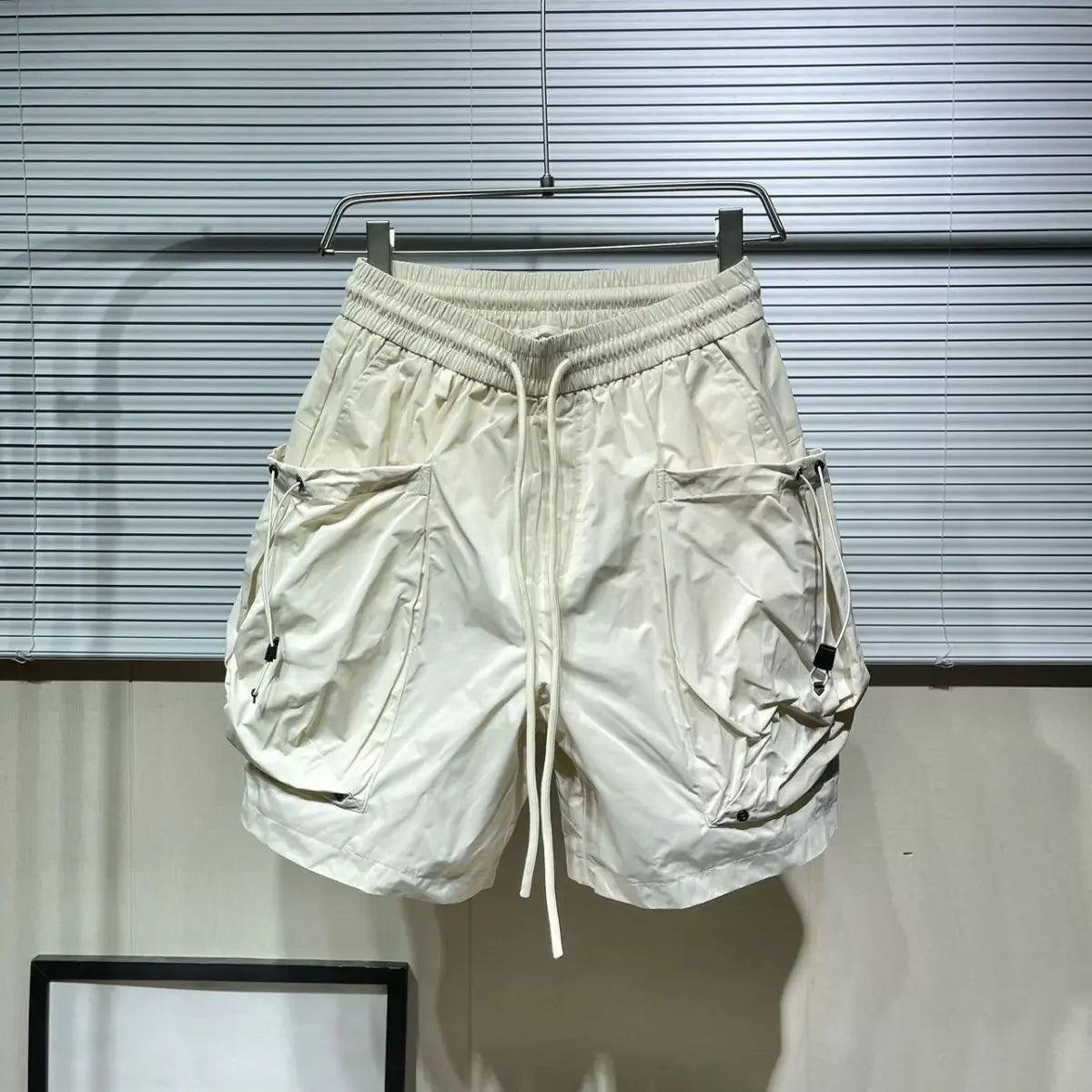 Men Shorts Summer /Cool Feeling Quick Dry Wide Leg /Functional Wind Large Pockets Trendy Men  Shorts
