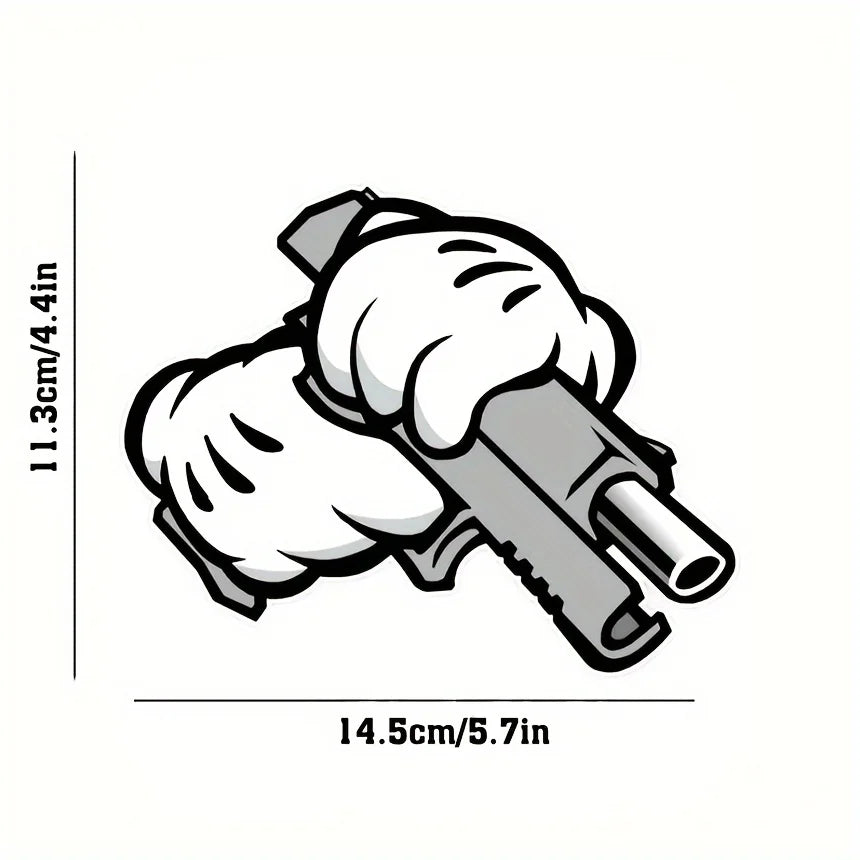 Gun And Stick-It Can Warn Others, All Purpose Decal