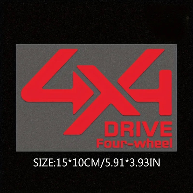 4x4 Off Road Vinyl Stickers, Waterproof Offroad Decals for SUV, Truck and UTV Exterior