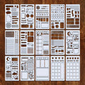 15PCS Bullet Journal Stencil Set /Template  Layout Notebook Tool