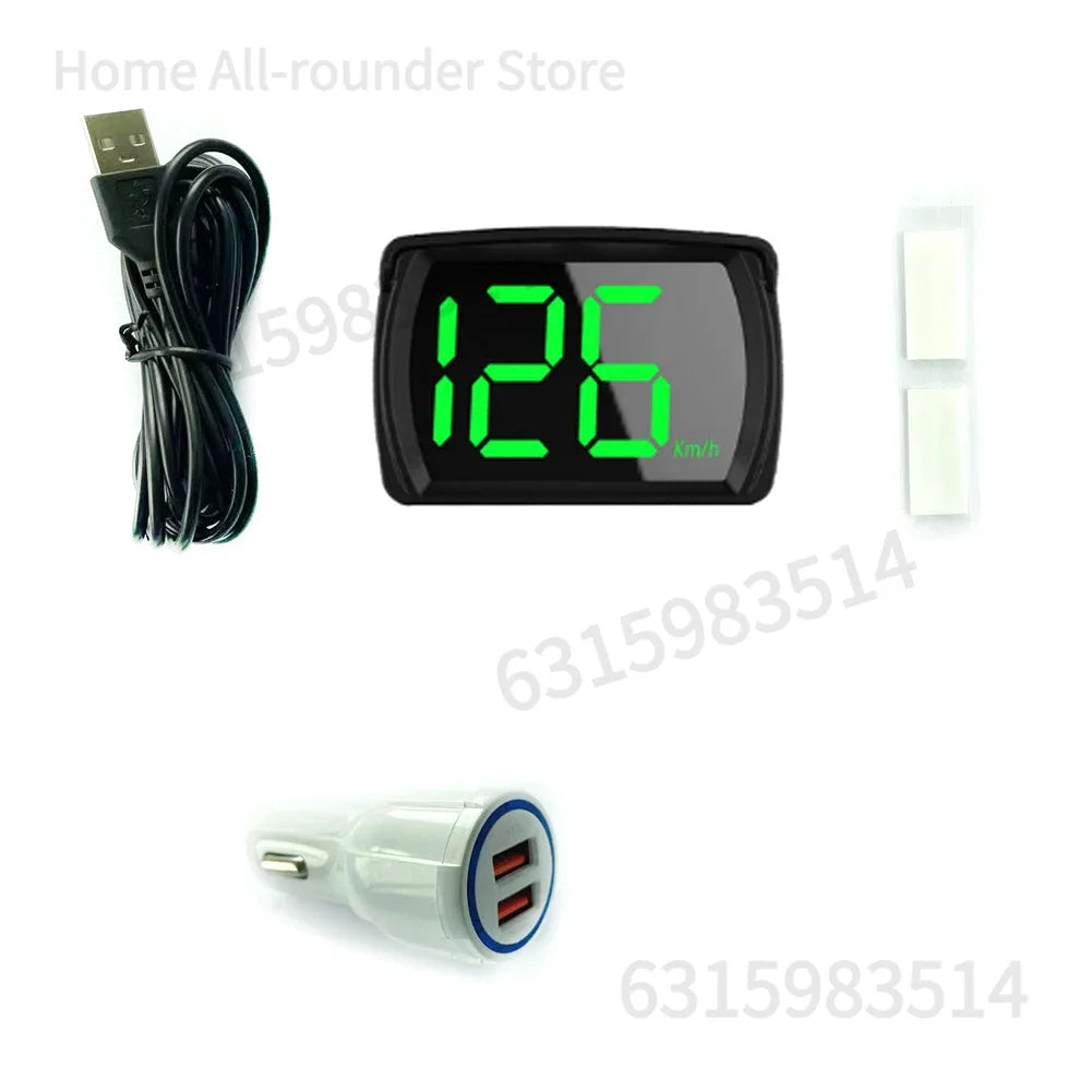 Speedometer MPH Digital Head Up Display Large LED Font For Reminder of Speed