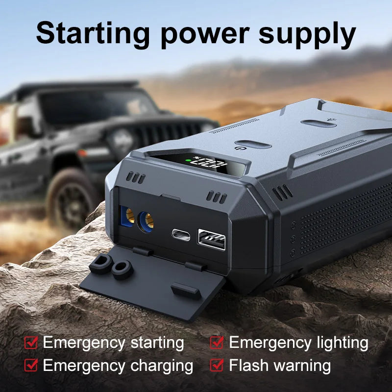 AUTO Battery Jump Starter Digital Display Portable  26800mAh  Emergency Battery Booster