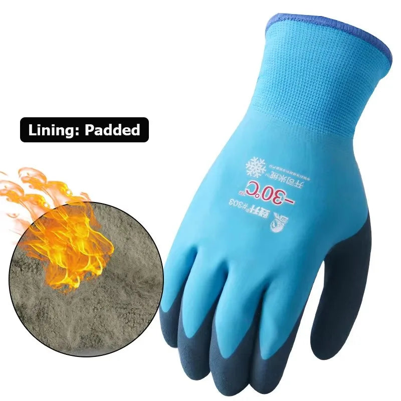 -30 Thick /Waterproof /Windproof /Thermal Full Finger Gloves Winter Padded Outdoor Extreme Gloves