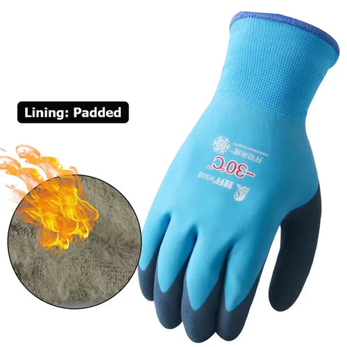 -30 Thick /Waterproof /Windproof /Thermal Full Finger Gloves Winter Padded Outdoor Extreme Gloves
