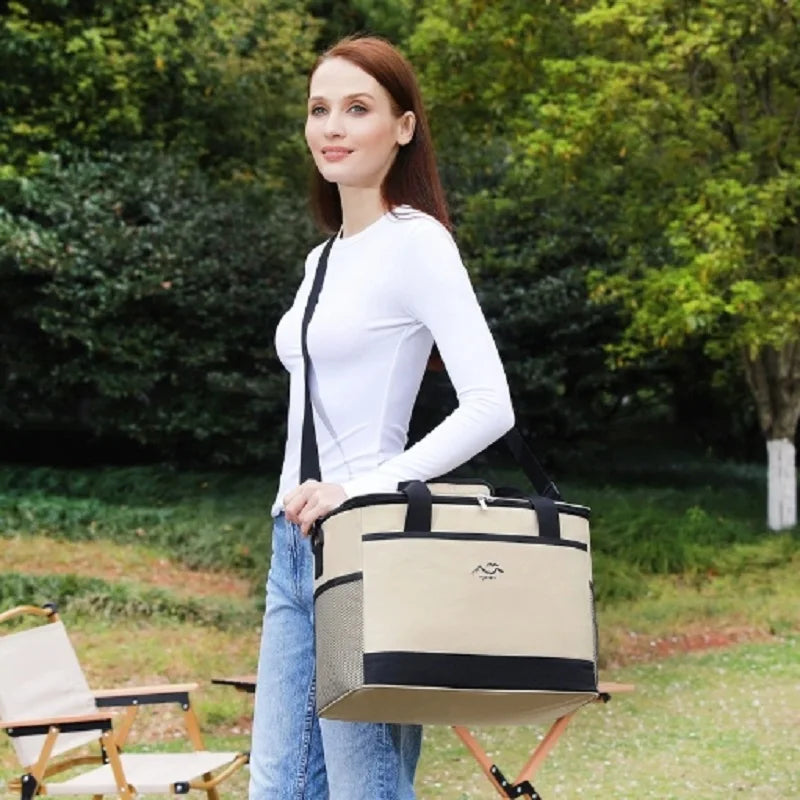 Large-Capacity Square Ice Box Bag /Fresh-Keeping Picnic Bag for Outdoor Use