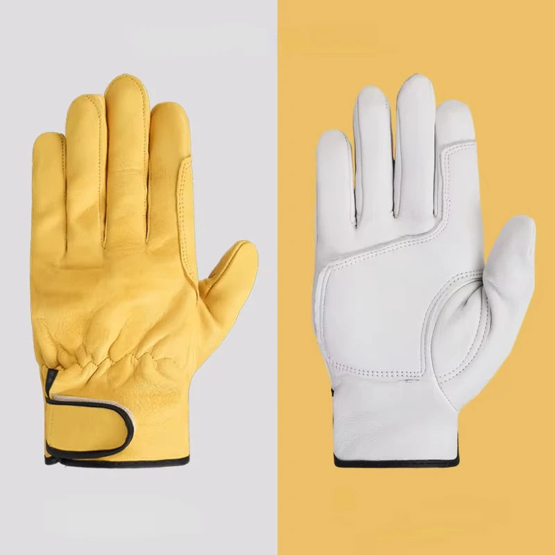 Work gloves sheepskin leather/driver wear-resistant gloves (2 Colors)