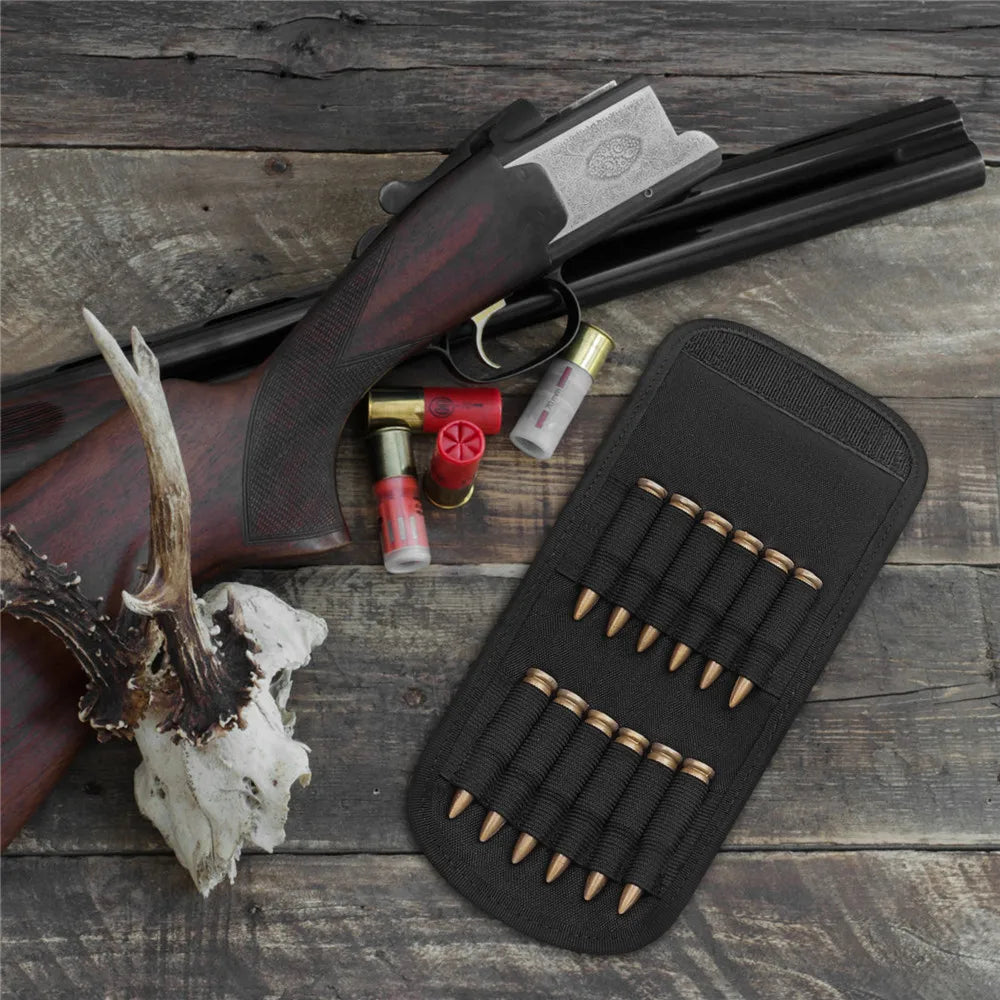 Flip open Ammo Pouch Cartridge Carrier 12 Round Rifle Ammo Bag Hunting Bullet Holder
