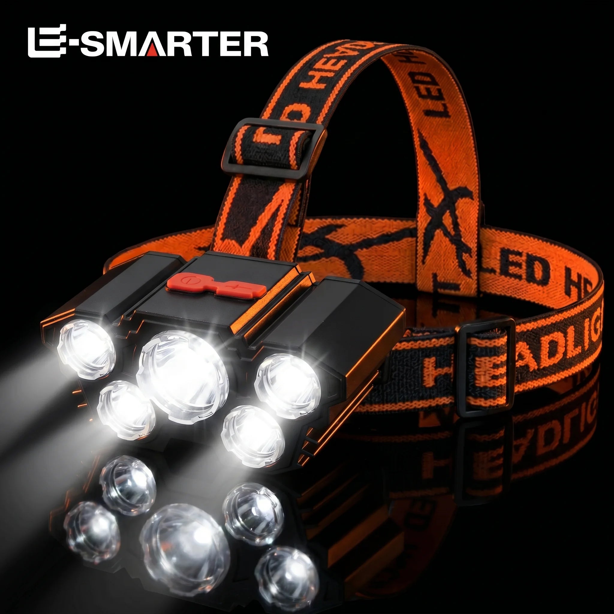 Timberline Special / Chose Style -5 LED Flashlight Rechargeable with Built in Lithium Battery Headlamp
