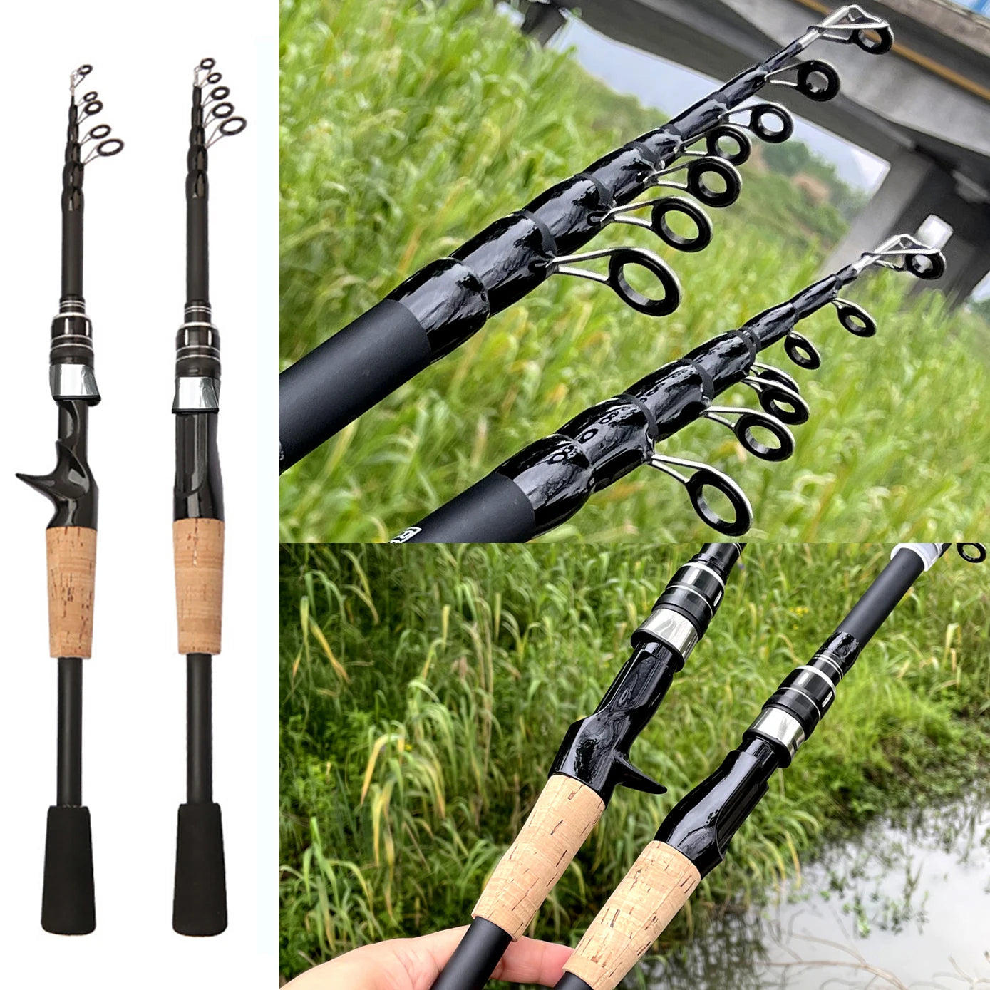The Bait Rod-Fishing Rod Spinning Telescopic Handle Carbon Casting Fishing Light-weight
