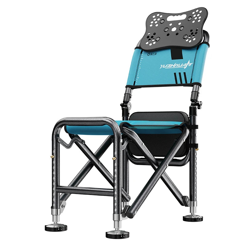 Functional Folding Fishing Chair | Adjustable Backrest with Armrests, Wide Portable Seat for Outdoors