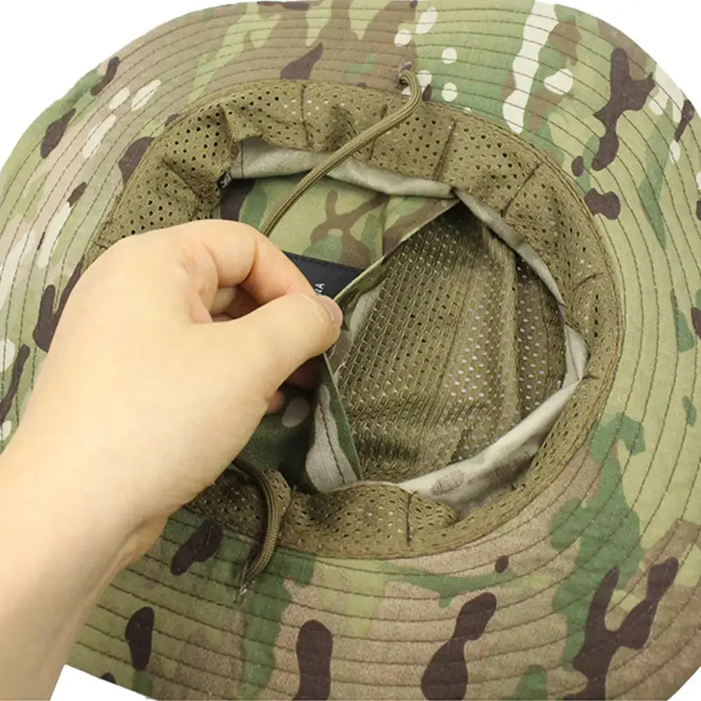 Jungle Camo Enthusiasts Square Pocket Boonie Outdoor Bucket Hats