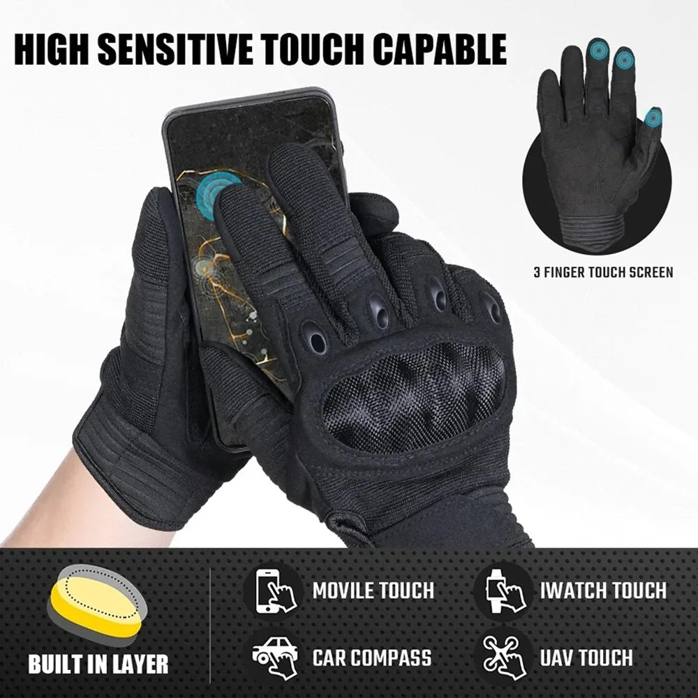 Touch Screen Tactical Gloves Outdoor Sport Paintball Hunting Airsoft Combat Cycling Anti-Skid Work Protection Full Finger Glove