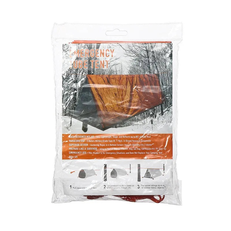 2 Person Emergency Shelter Survival Tent Kit Mylar Tube Tent /Waterproof
