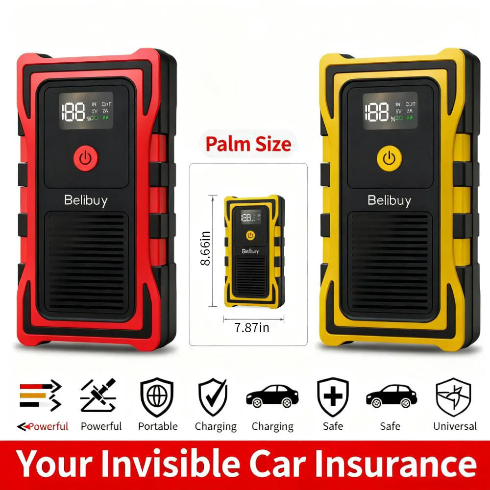12VCar Battery Starter,5000mAh Portable Emergency Jump Starter,