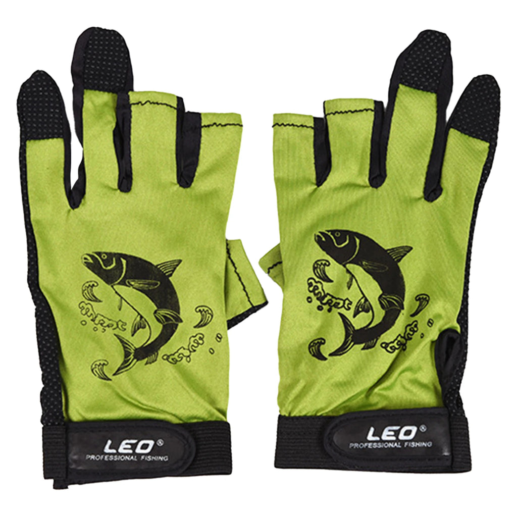Quick Dry With Three Fingers Exposed Lightweight Angling Gloves For Men /Women