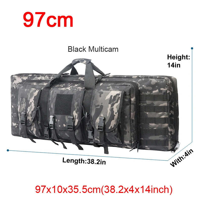 The Sniper Man -Length=32 38 42 48 inch Tactical Double Rifle Case Rifle Bag Sniper Gun Case Backpack