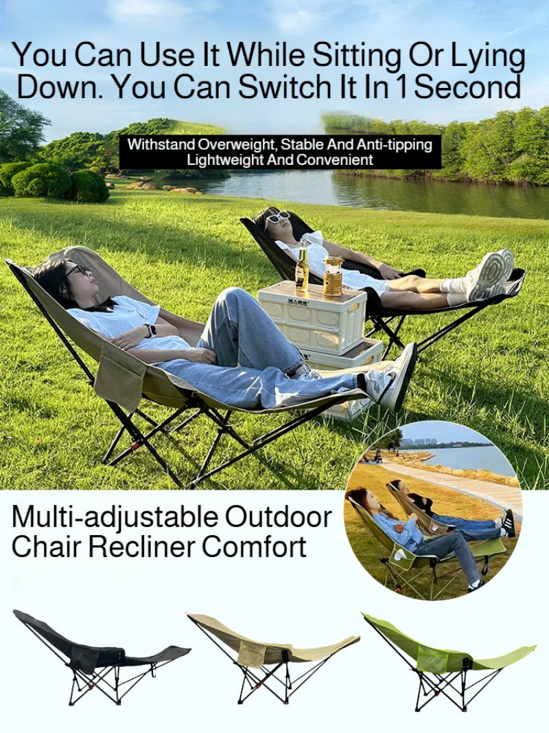 Outdoor/Tailgating Folding recliner Curved headrest Comfort Experience / relaxation chair