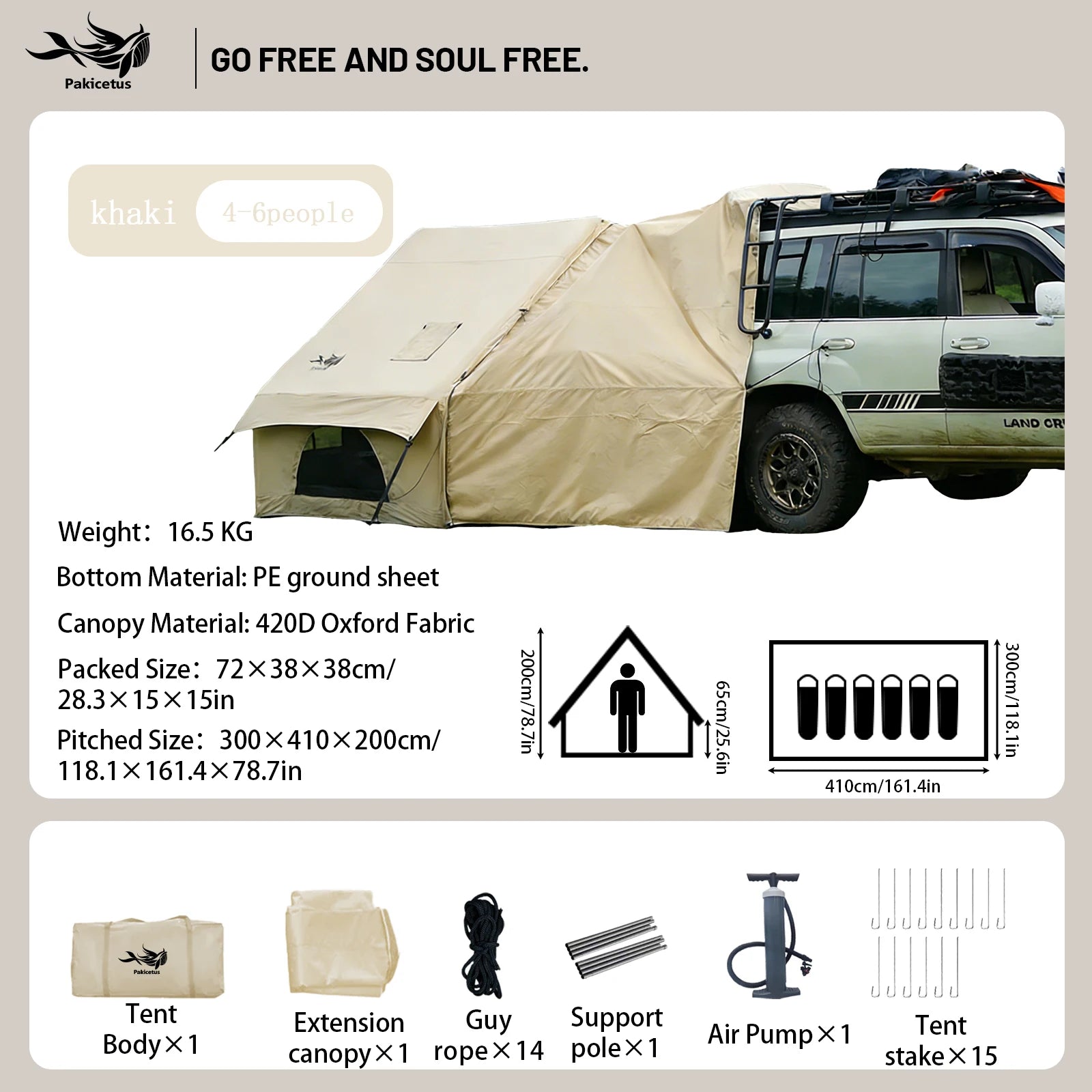 Quick Setup Inflatable Tent, Waterproof Family Tent for All Occasions, Portable Air Tent with Carry Bag