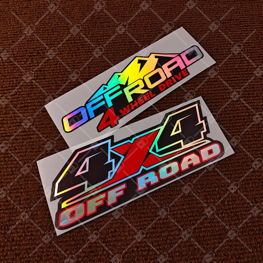 All New Laser Rainbow 4x4 off-road vehicle - Waterproof vinyl stickers, with neon light affects