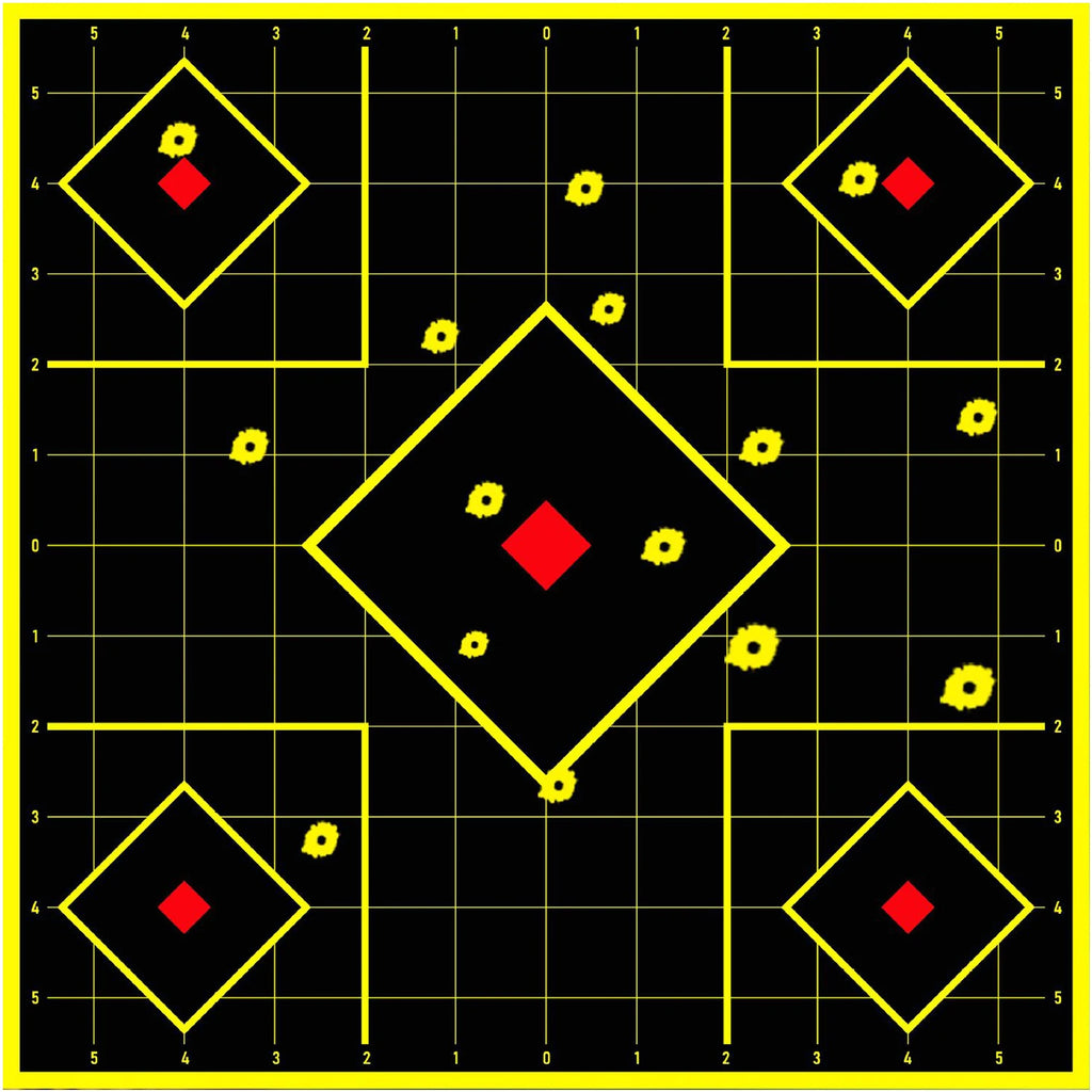 Dead Eye 12 Inch Bright Chevron Fluorescent Yellow Aiming Reaction Splash