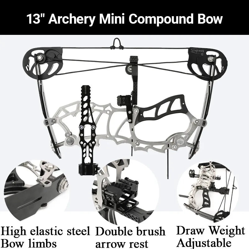 15-32lbs Adjustable Pulley Bow Right Hand Carbon Fiber Grip Target Practice Shooting Beginners Teen Youth